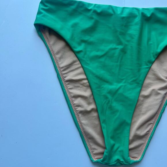 5/$25 J. Crew Women's Green High-Rise Bikini Swim Bottoms S Small New - Picture 2 of 7